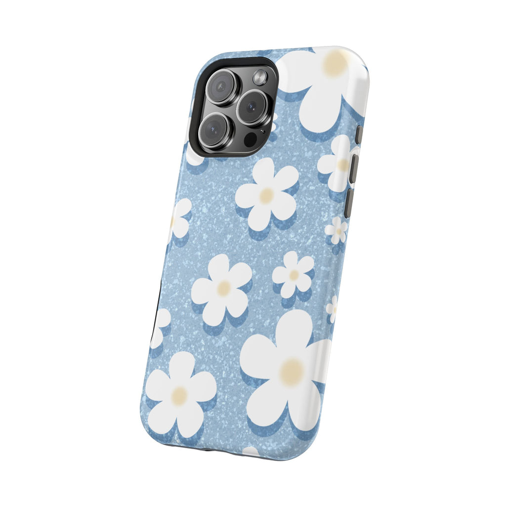 Daisy Daydream – Soft Sky Blue MagSafe iPhone Case