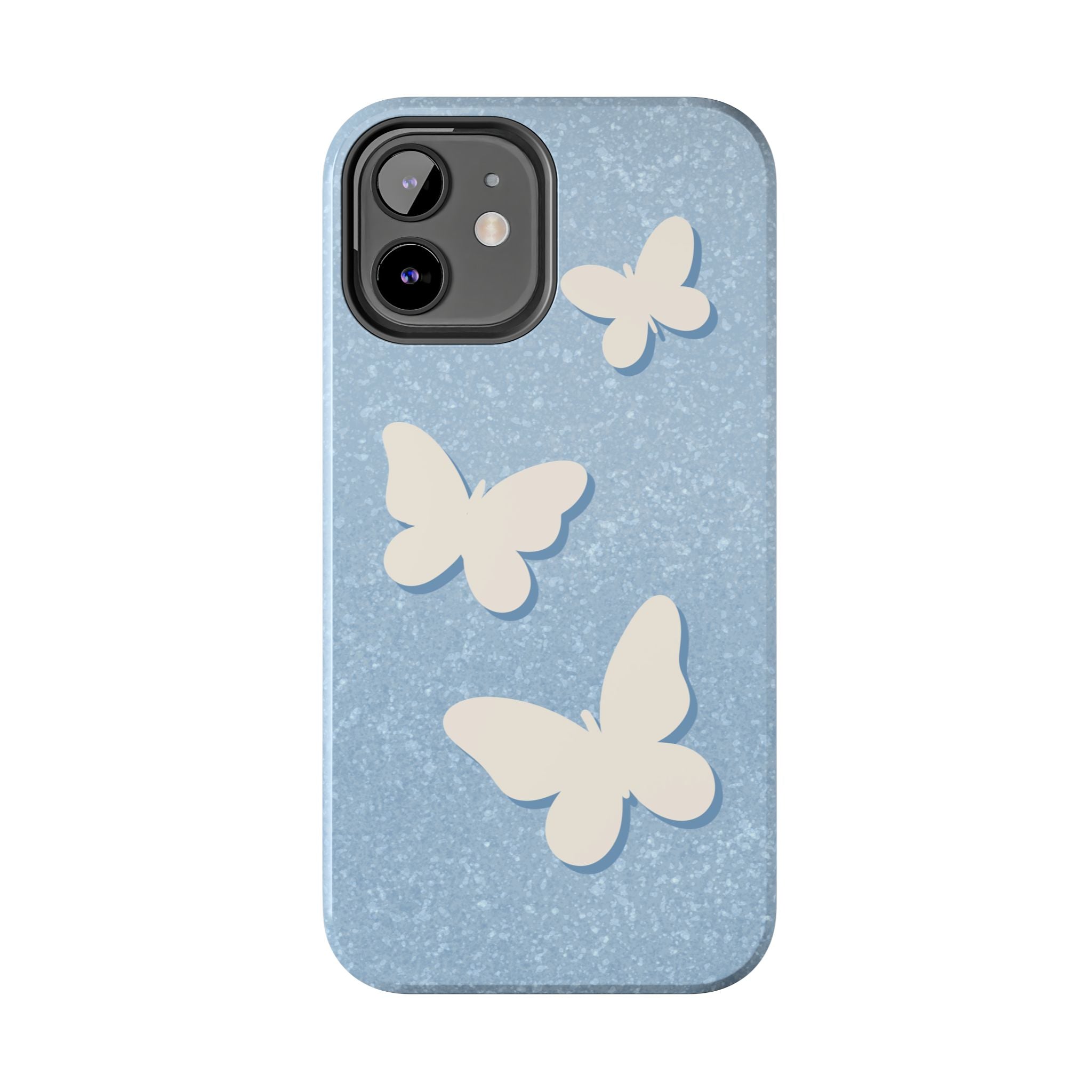 Butterfly Whispers Tough iPhone Case - Blue