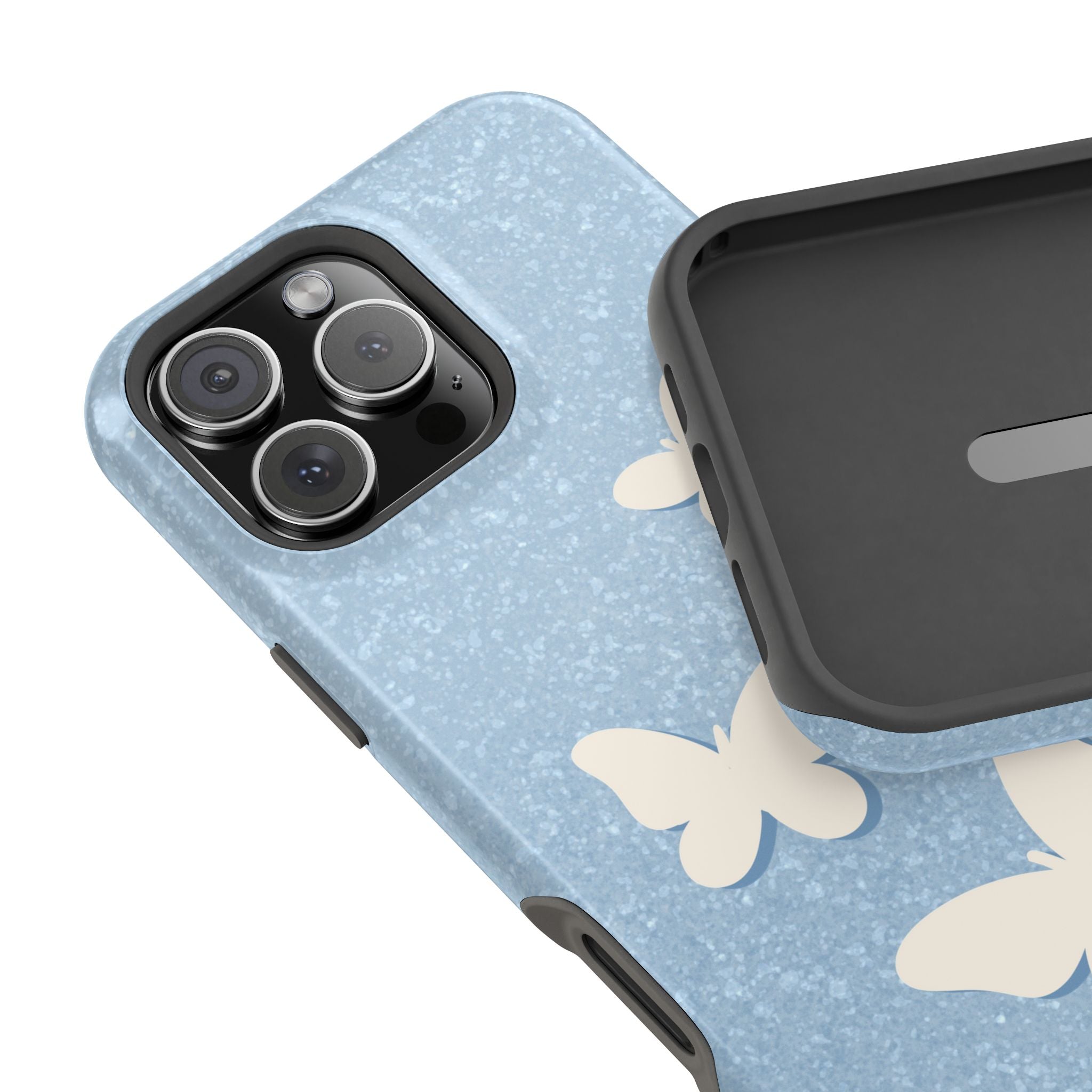 Butterfly Whispers MagSafe iPhone Case - Blue