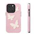Butterfly Whisper – Blush Pink Tough iPhone Case