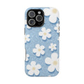 Daisy Daydream – Soft Sky Blue MagSafe iPhone Case