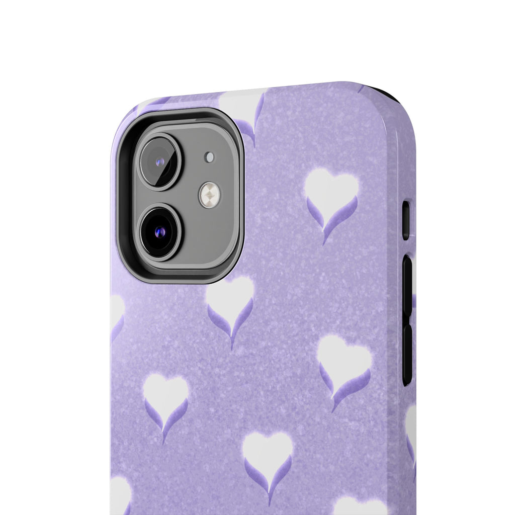 Blush Heart Glow – Soft Lilac Tough iPhone Case