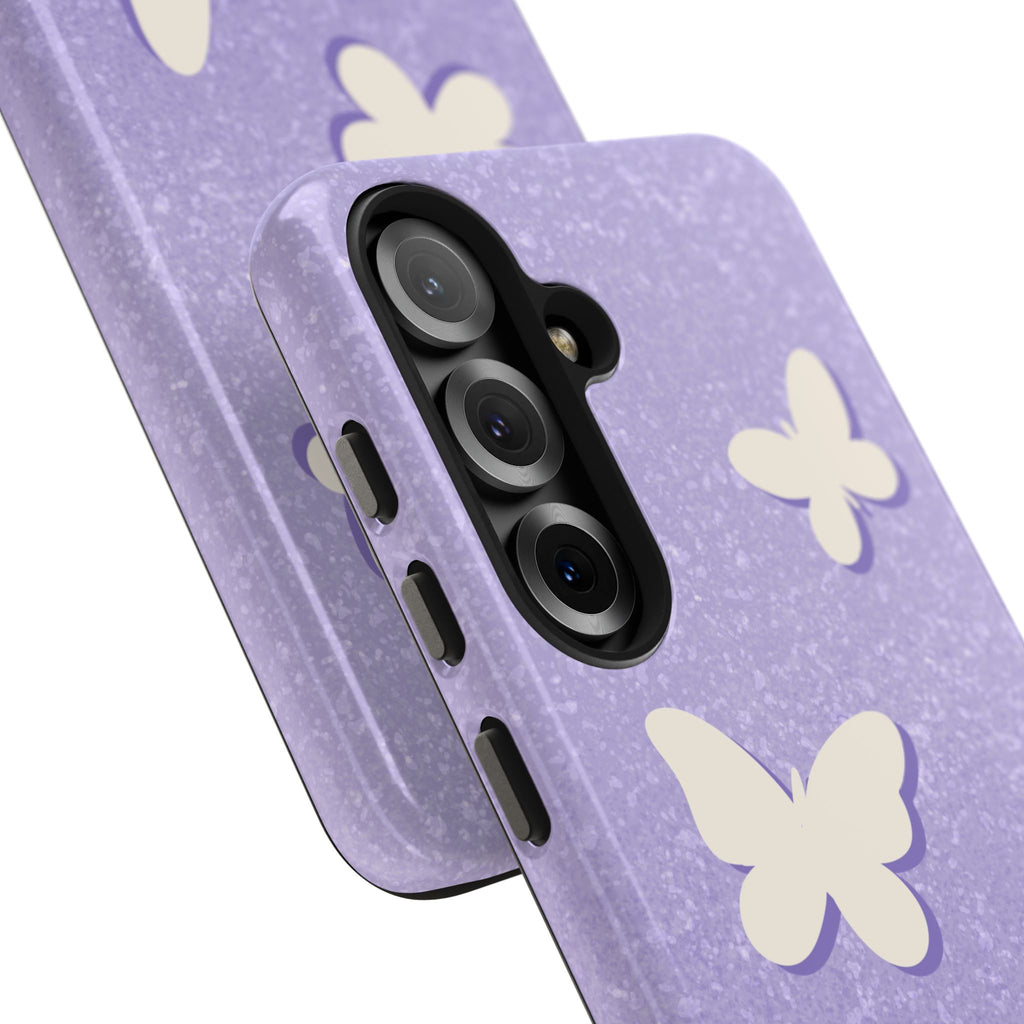 Butterfly Whisper – Lavender Tough Samsung Case