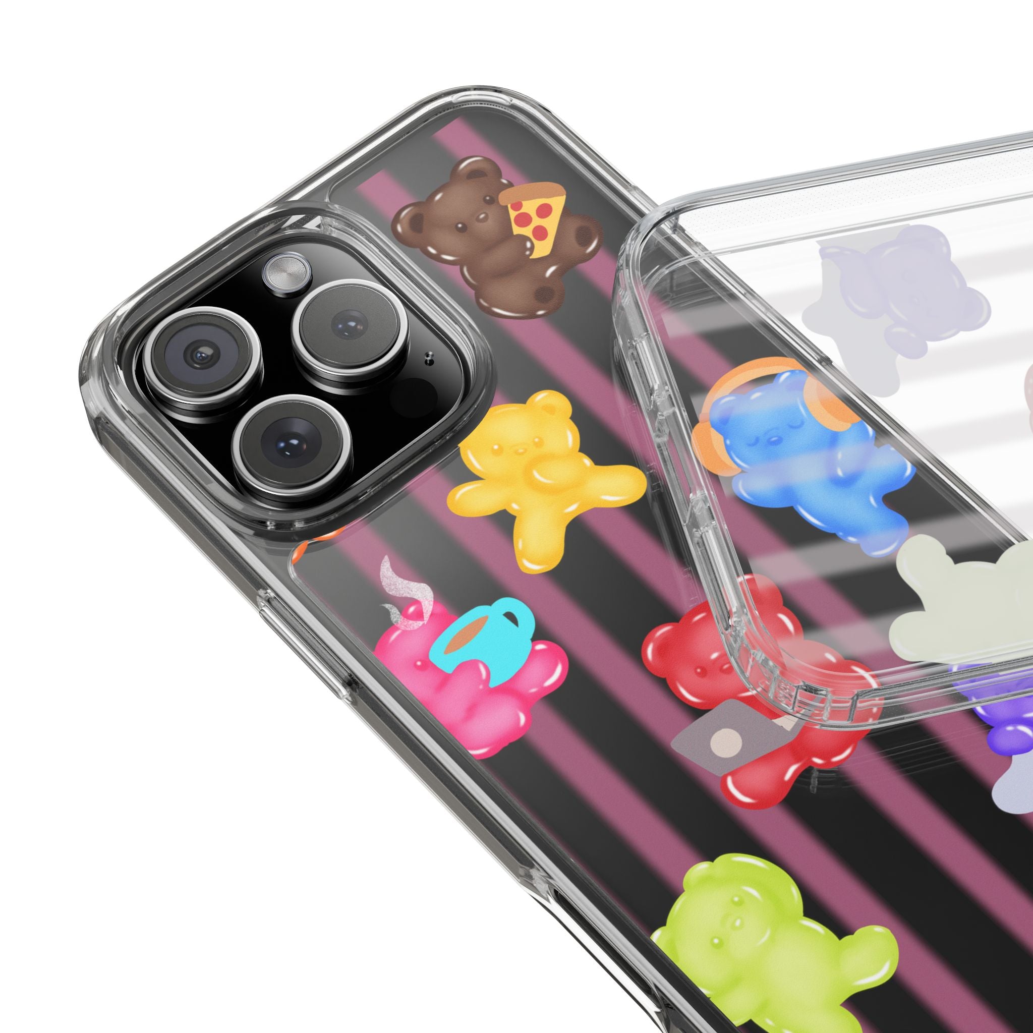 Gummy Bear Life Pattern Clear Case — Colorful Everyday Gummy Bears