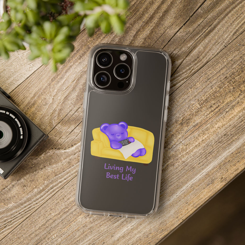"Living My Best Life" Gummy Life Clear Phone Case