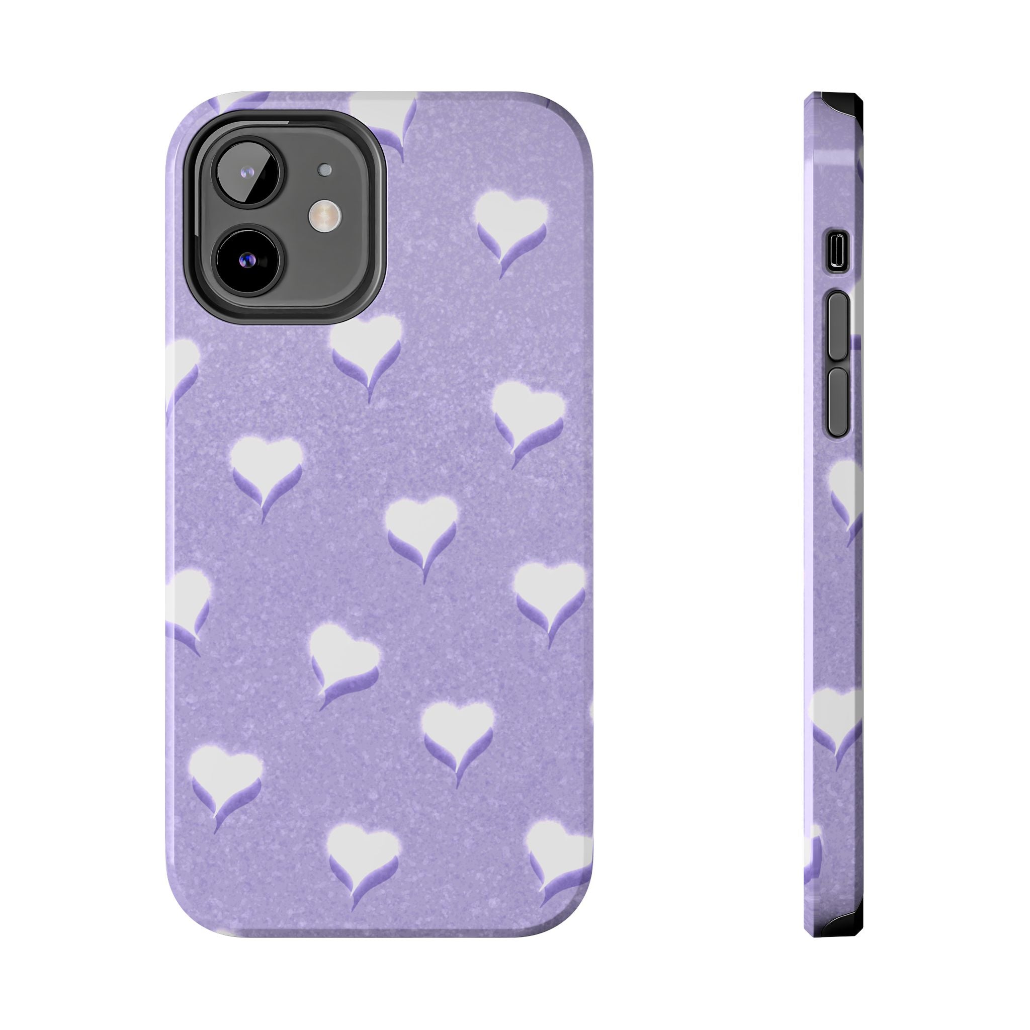 Blush Heart Glow – Soft Lilac Tough iPhone Case