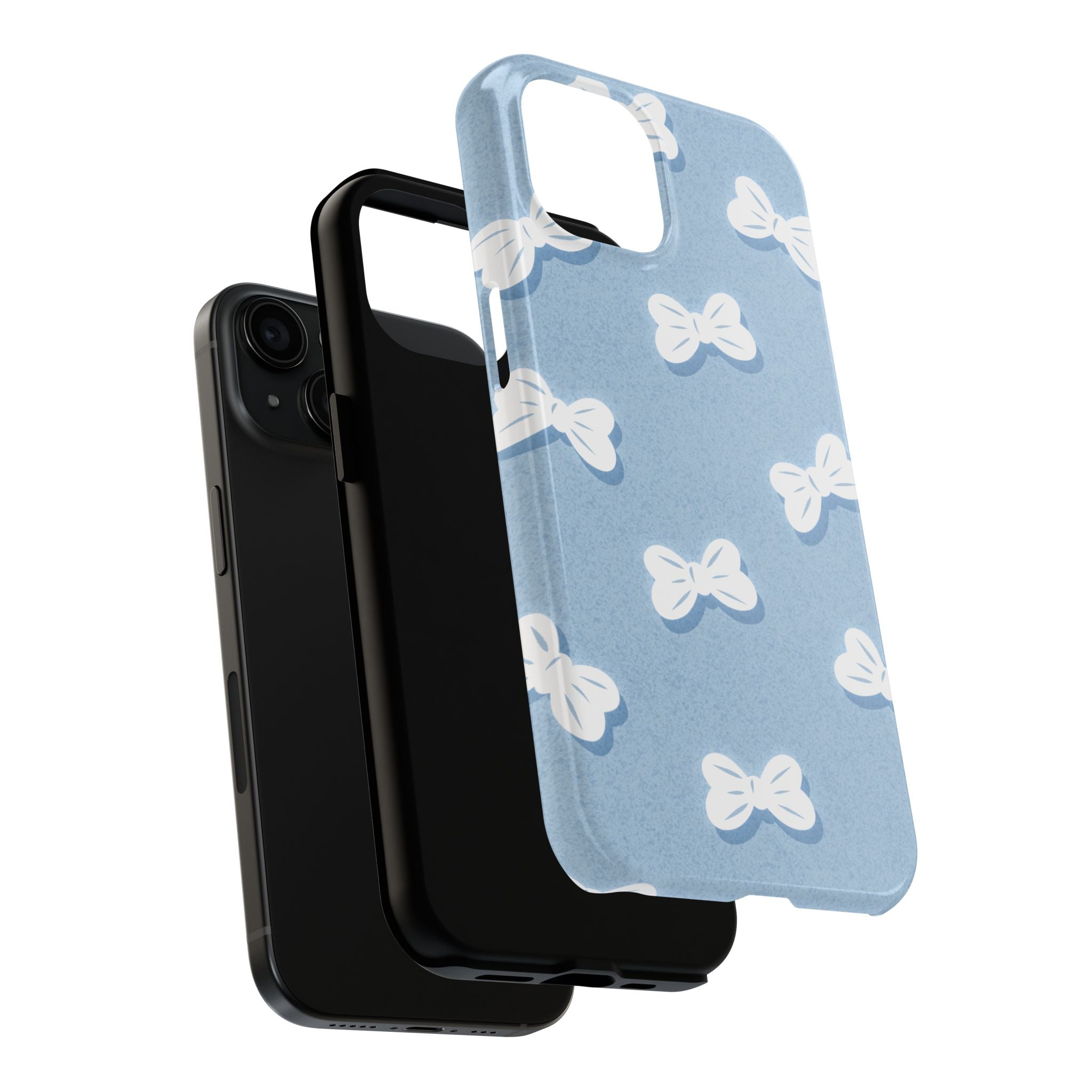 Bow Babe – Soft Sky Blue Tough iPhone Case