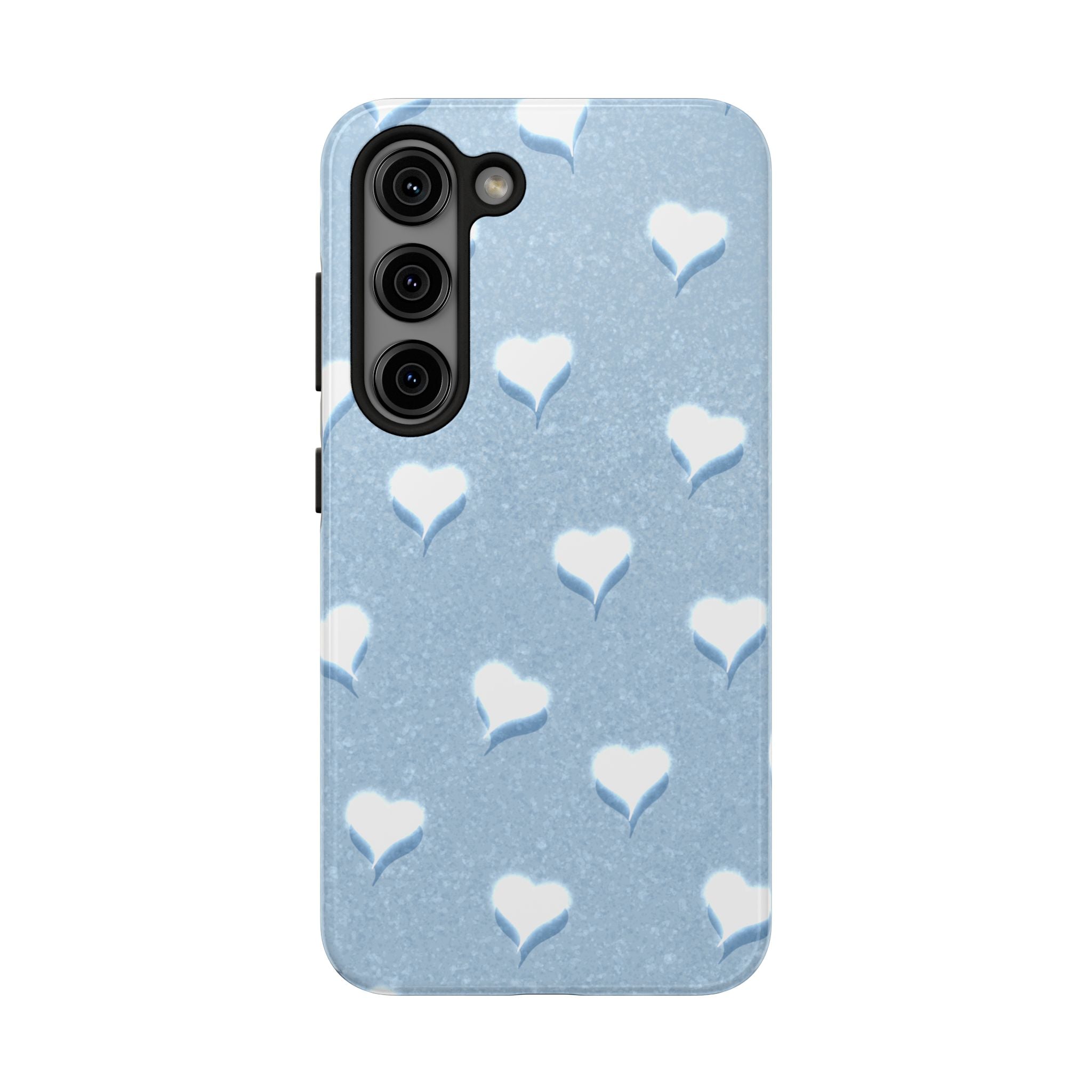 Blush Heart Glow – Soft Sky Blue Tough Samsung Case