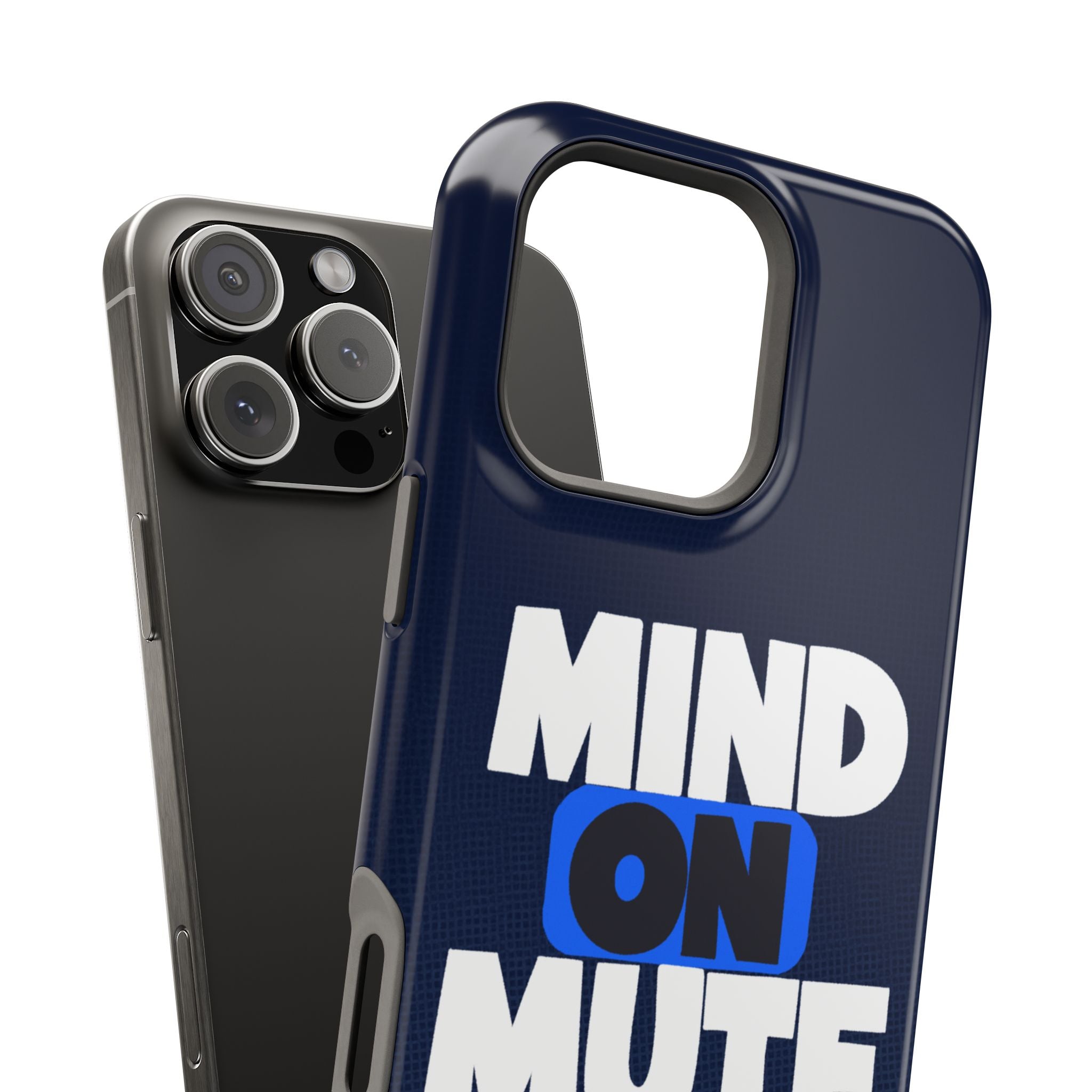 "MIND ON MUTE" Bold Type MagSafe iPhone Case
