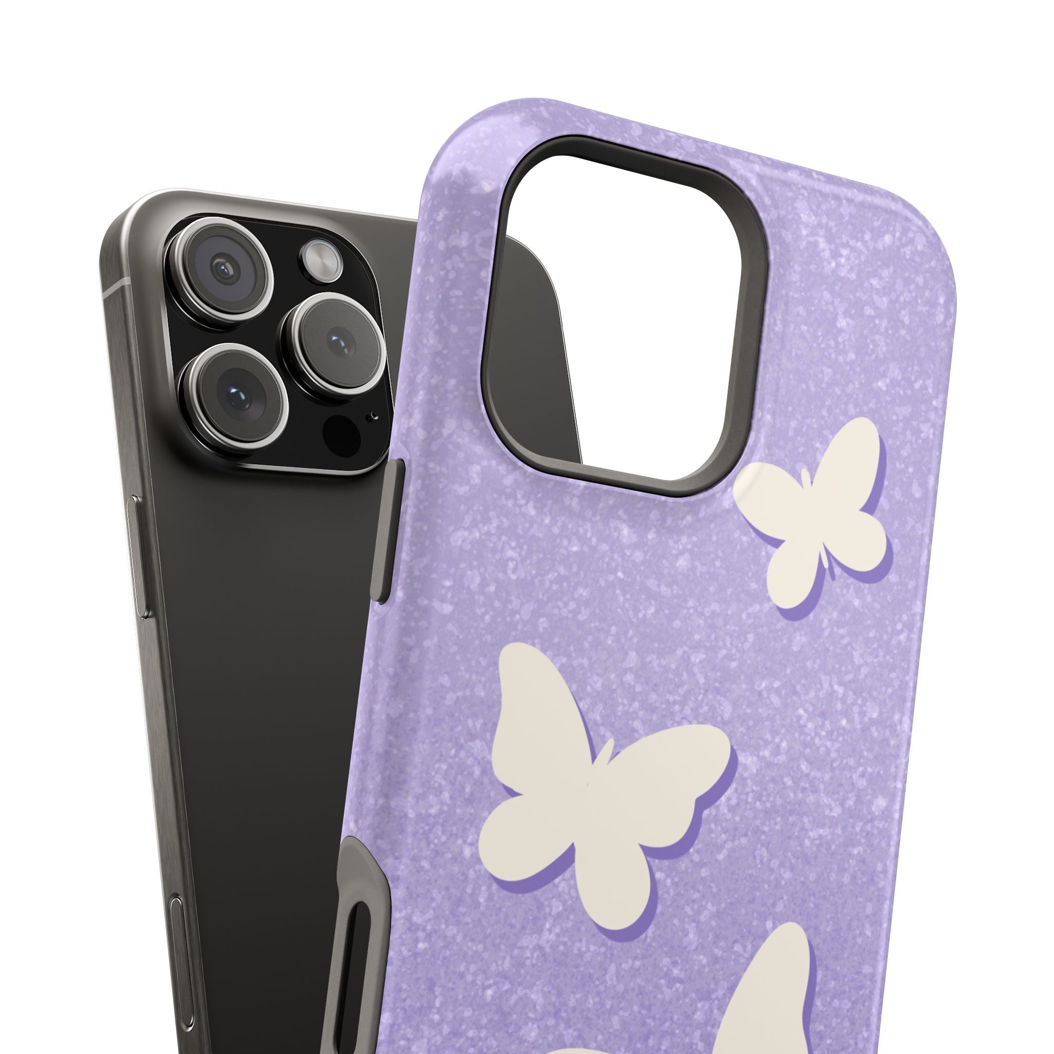 Butterfly Whisper – Lavender MagSafe iPhone Case