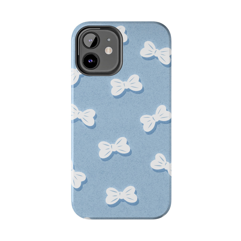 Bow Babe – Soft Sky Blue Tough iPhone Case