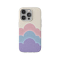 Cloud Aura Pastel iPhone Case — Lavender Crescent Stars Slim Protective Case