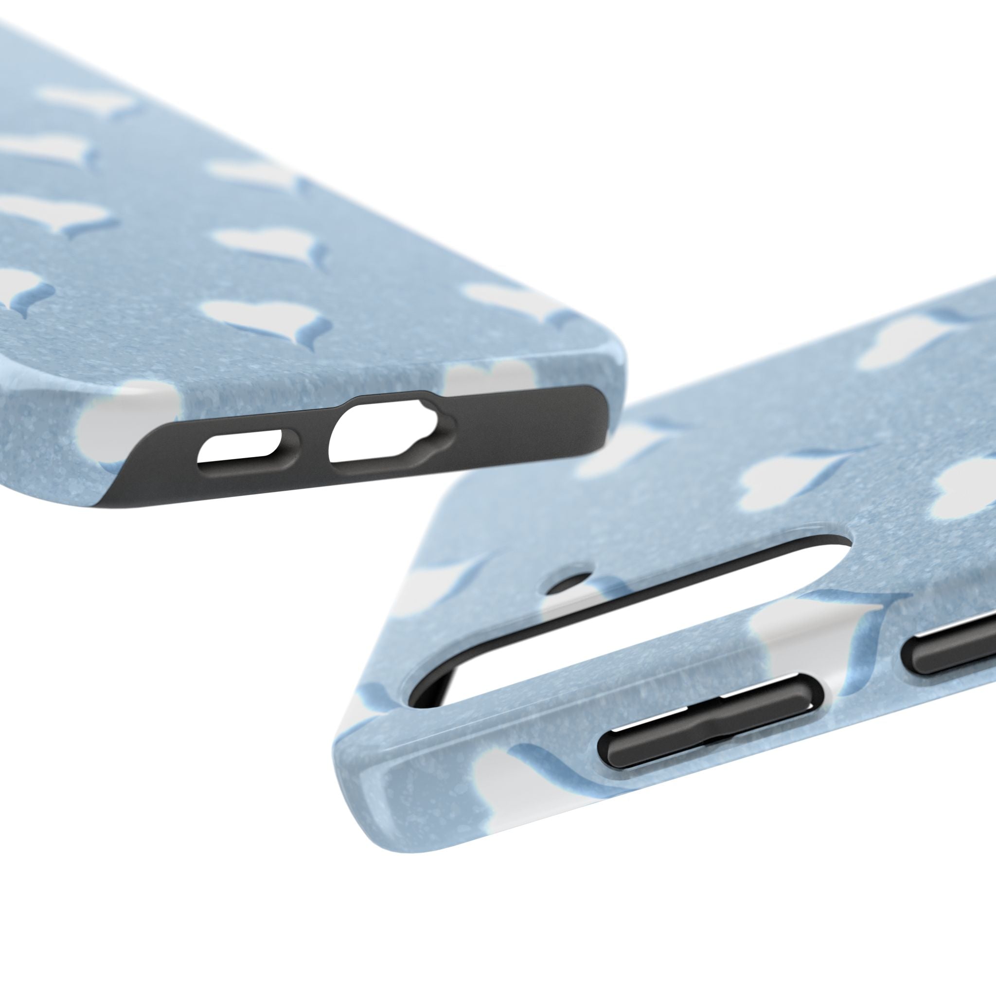 Blush Heart Glow – Soft Sky Blue Tough Samsung Case