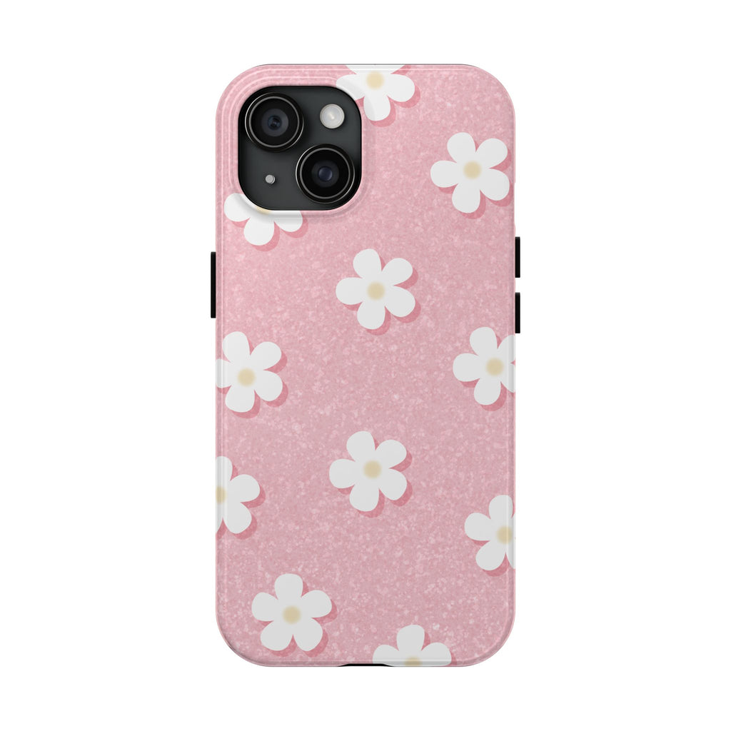 Daisy Daydream – Light Scatter Blush Pink Tough iPhone Case