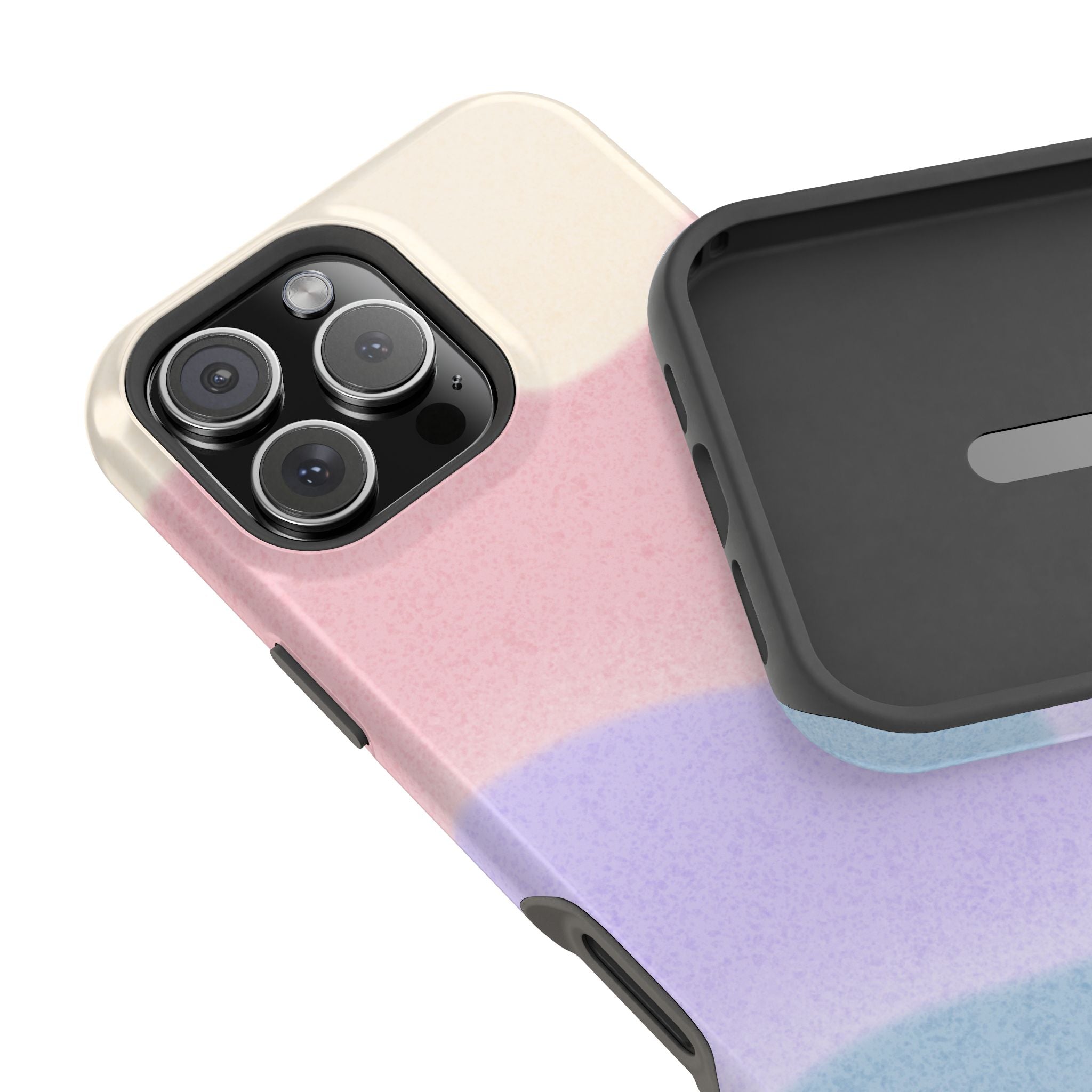 Soft Pastel Waves MagSafe iPhone Case — Dreamy Minimalist Cream, Blush & Lavender