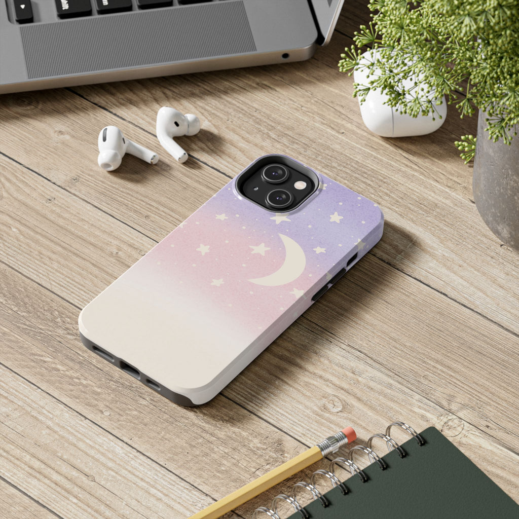 Moonlight Fade Pastel Celestial Tough iPhone Case