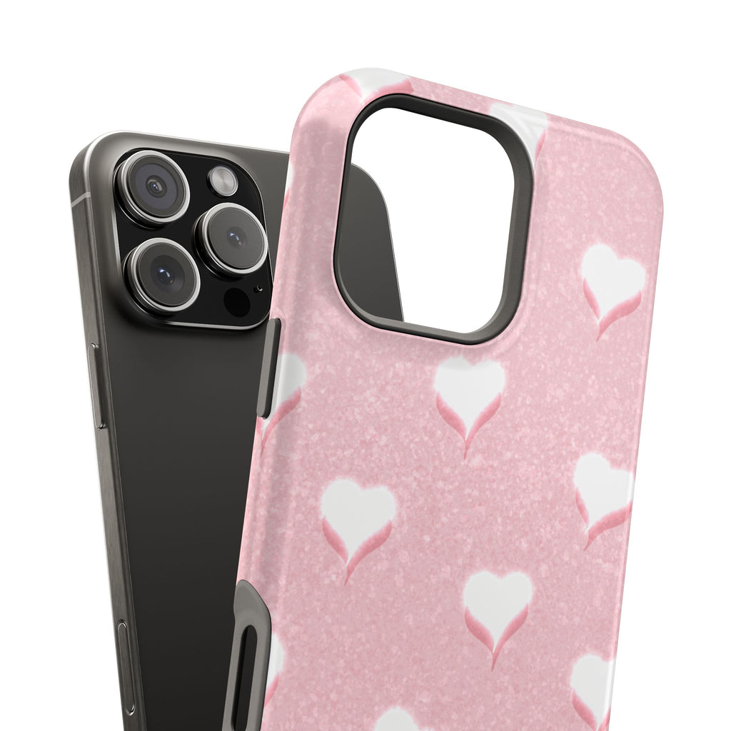 Blush Heart Glow – Blush Pink MagSafe iPhone Case