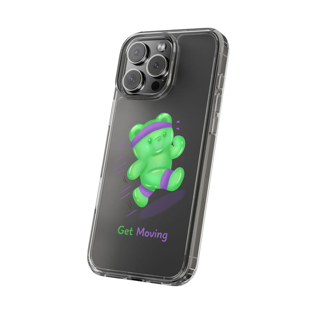 "Get Moving"  Gummy Life Clear Phone Case