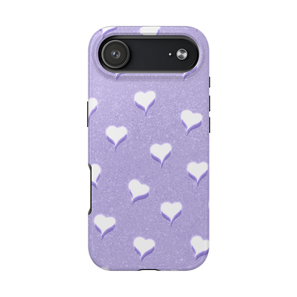 Blush Heart Glow – Soft Lilac Tough iPhone Case