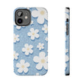 Daisy Daydream – Soft Sky Blue Tough iPhone Case