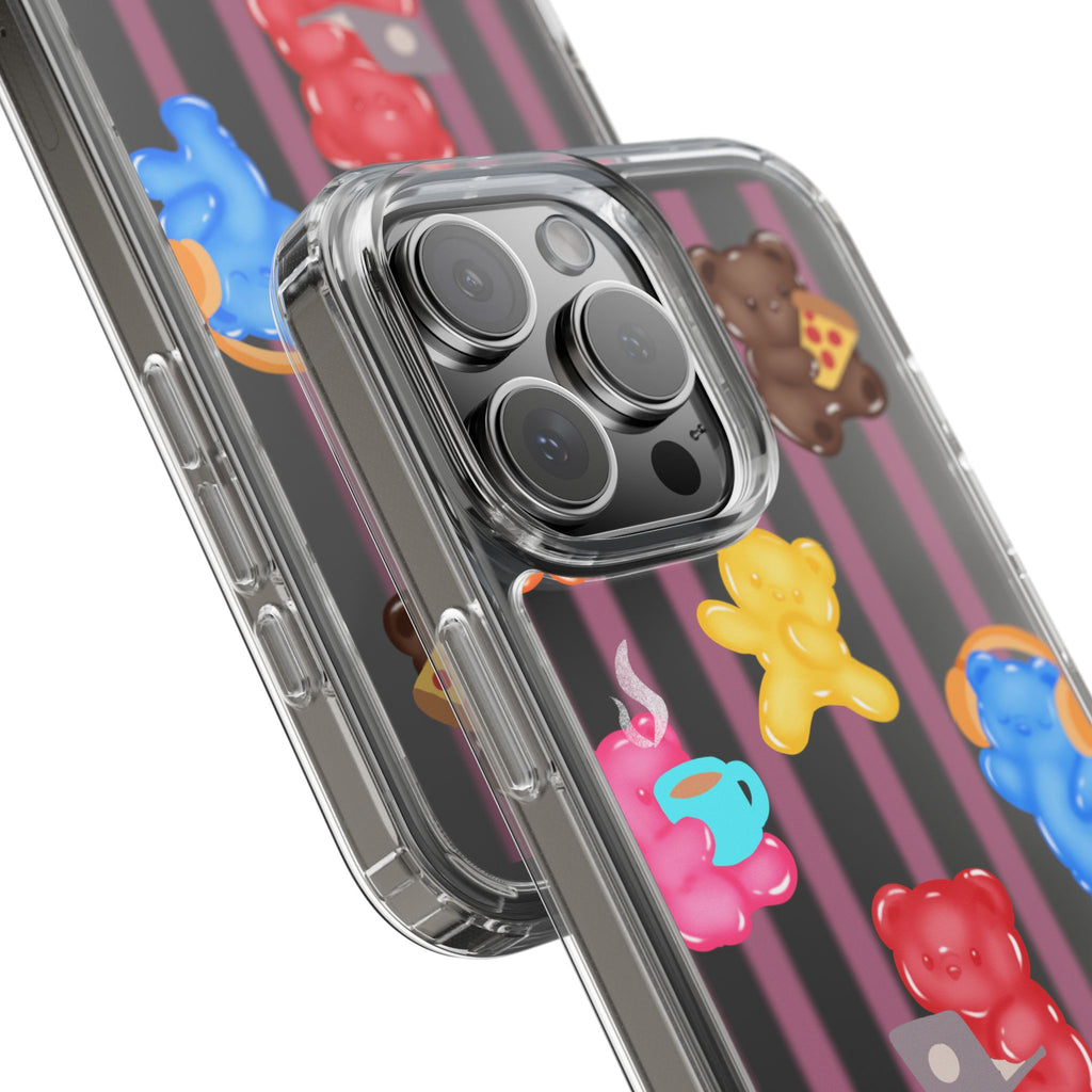 Gummy Bear Life Pattern Clear Case — Colorful Everyday Gummy Bears