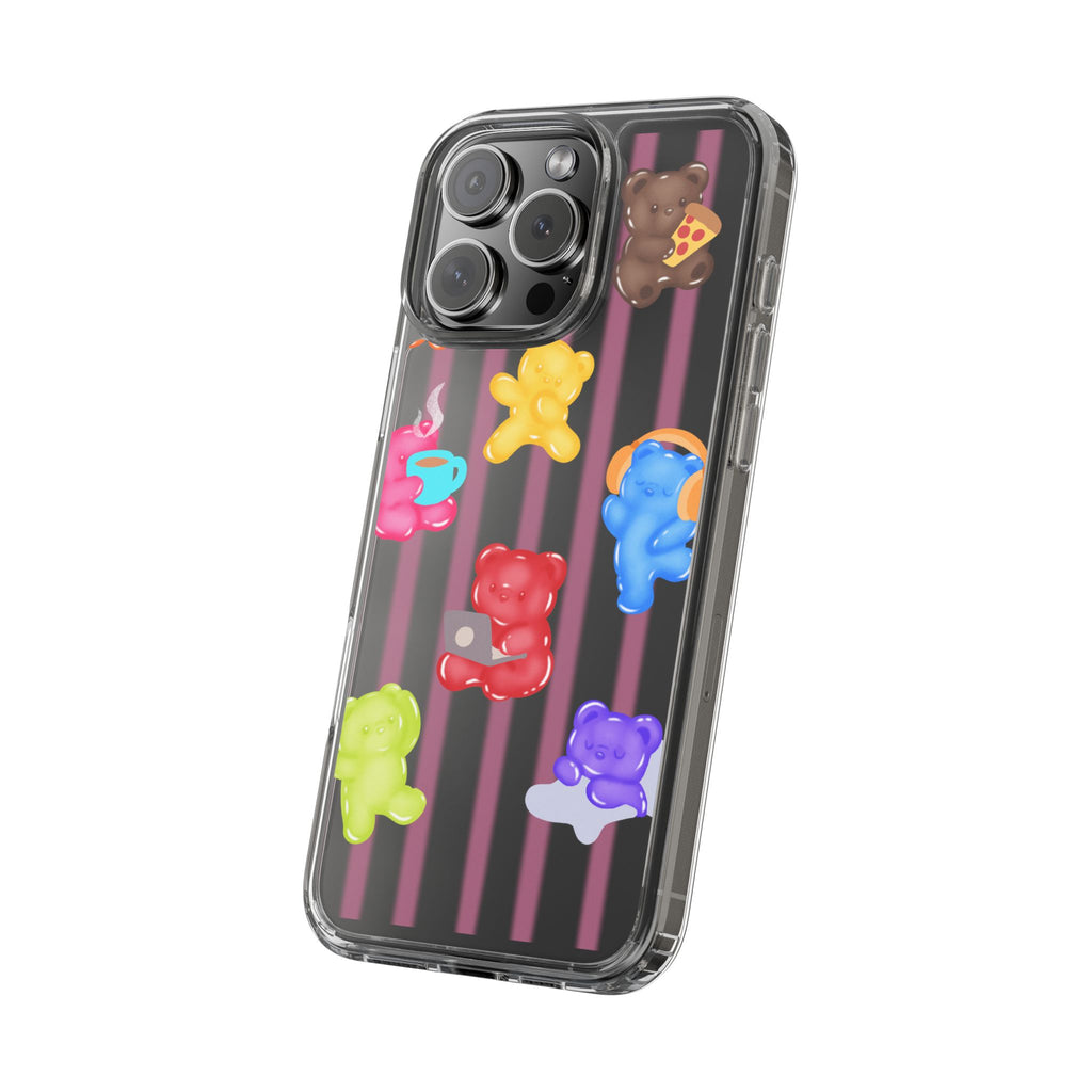 Gummy Bear Life Pattern Clear Case — Colorful Everyday Gummy Bears