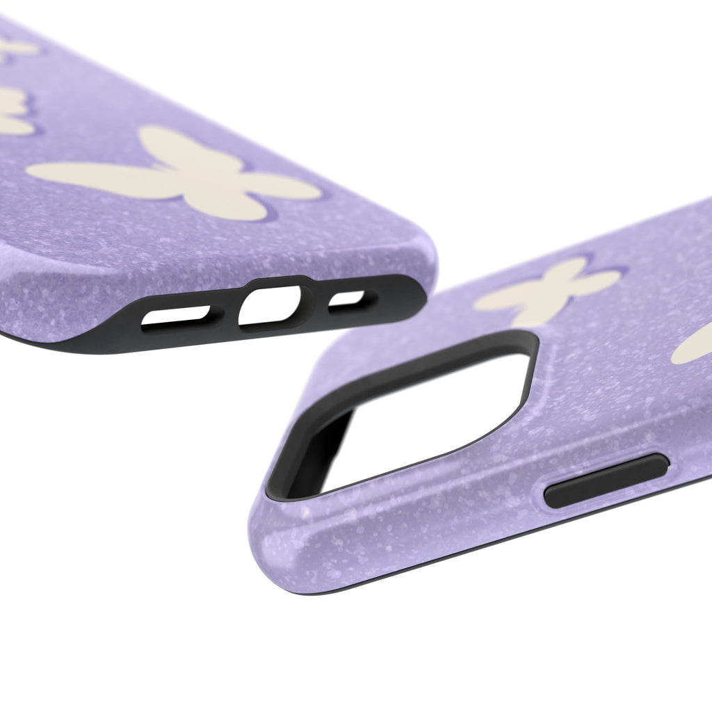 Butterfly Whisper – Lavender MagSafe iPhone Case