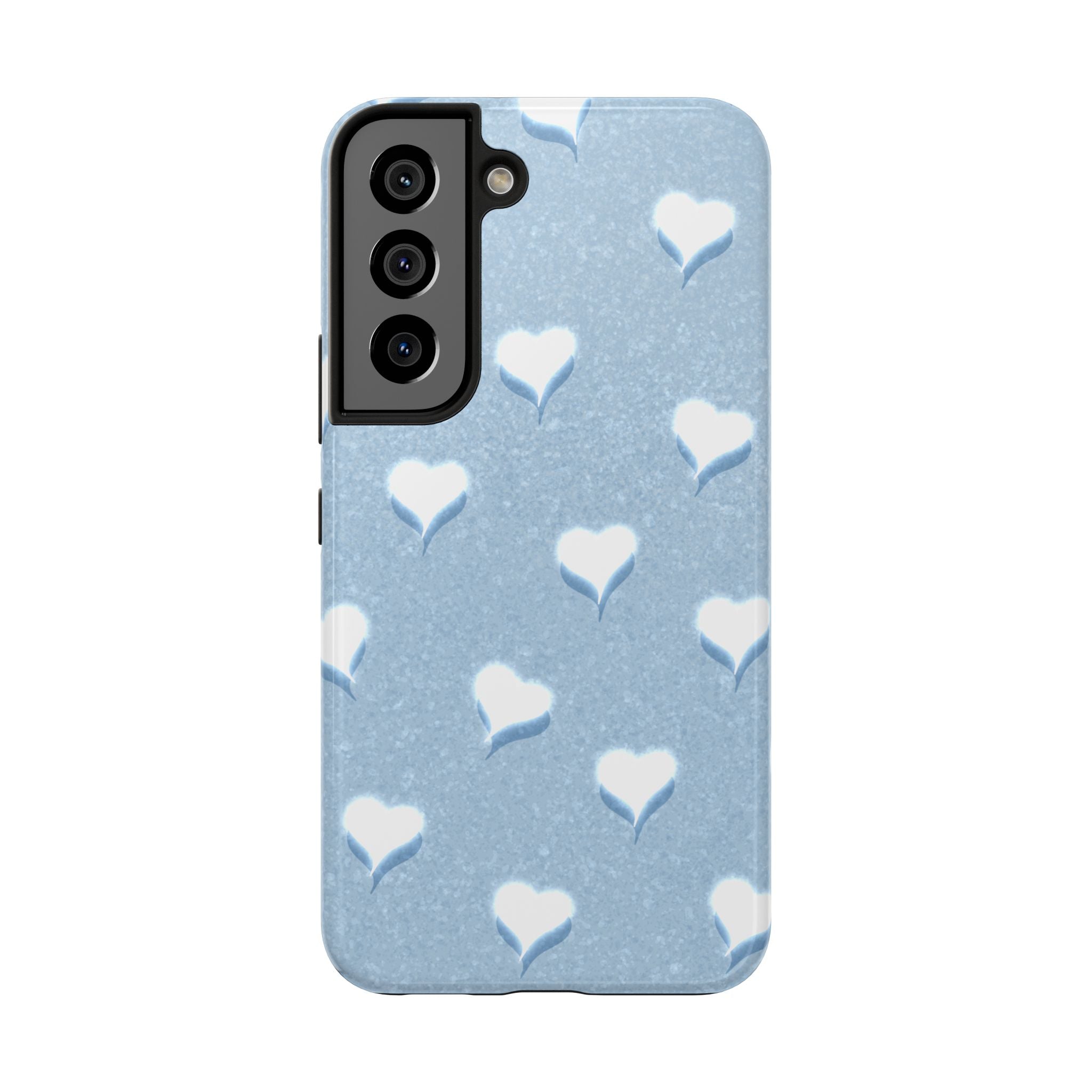 Blush Heart Glow – Soft Sky Blue Tough Samsung Case