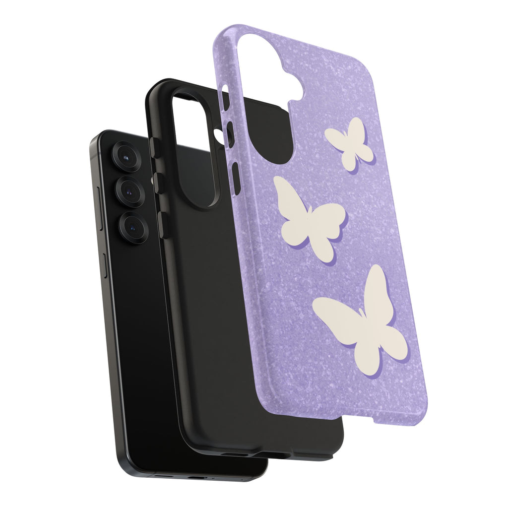 Butterfly Whisper – Lavender Tough Samsung Case