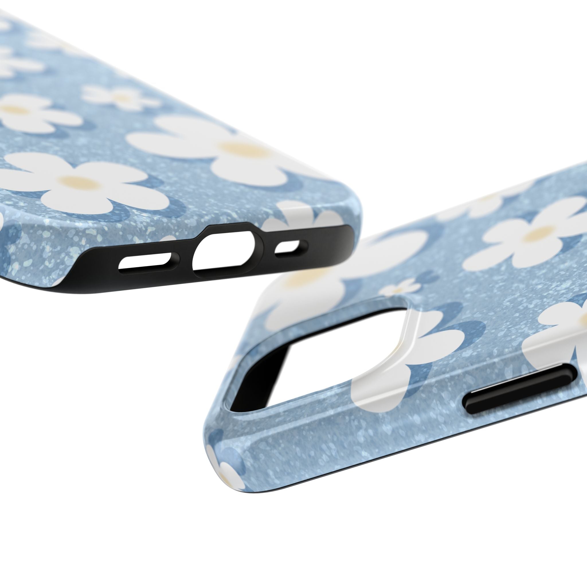 Daisy Daydream – Soft Sky Blue Tough iPhone Case