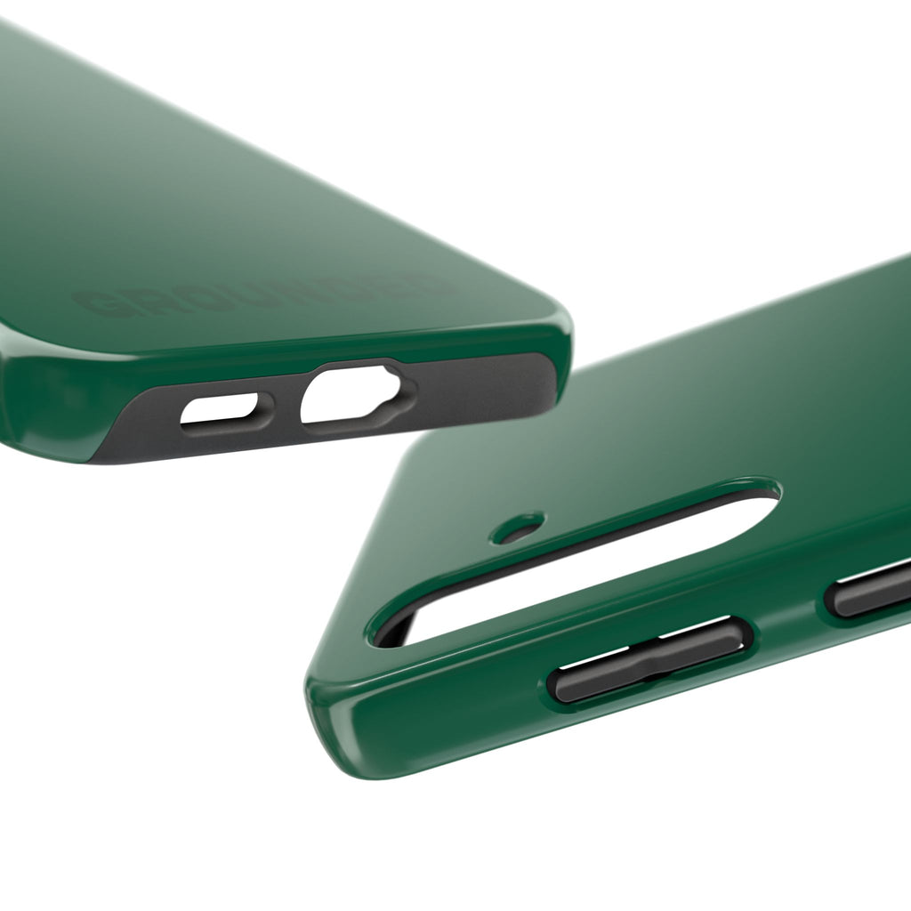 "GROUNDED" Emerald Green Power Hues Tough Samsung Case