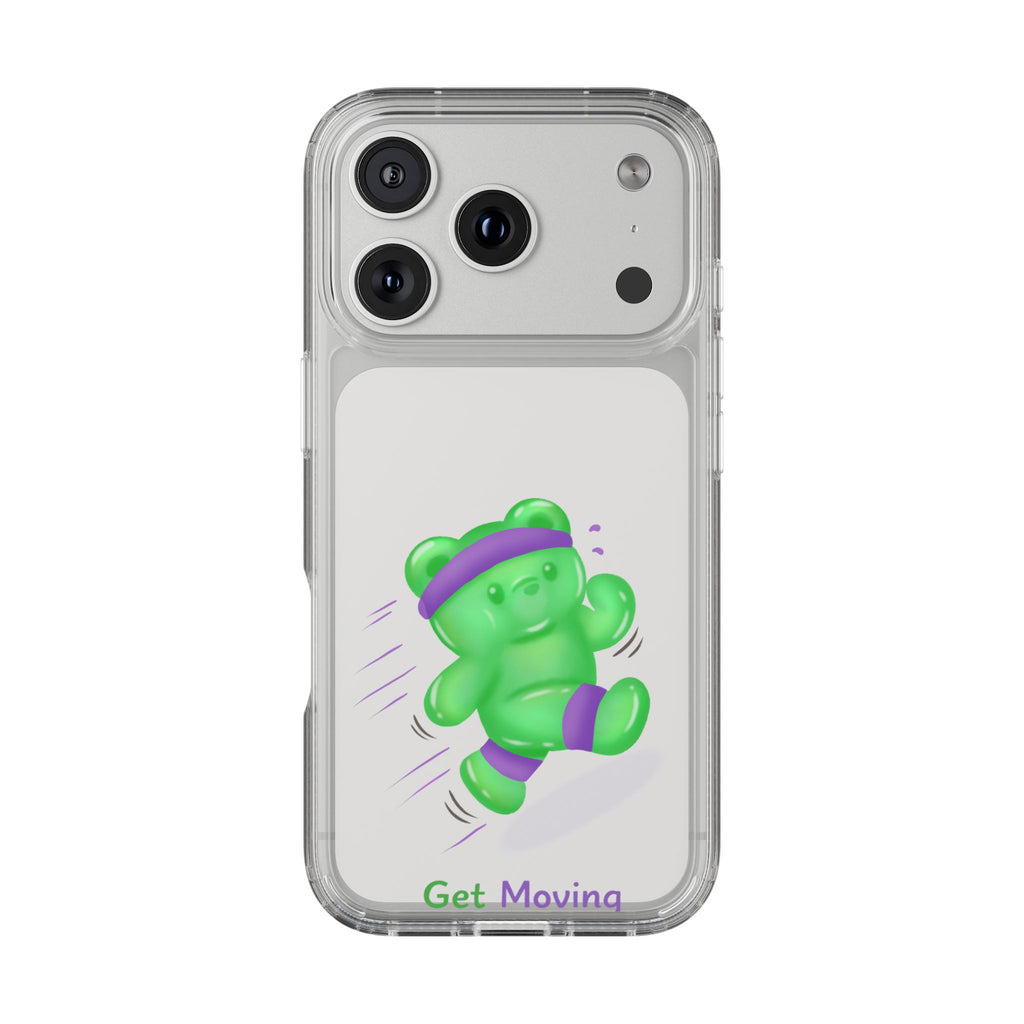 "Get Moving"  Gummy Life Clear Phone Case
