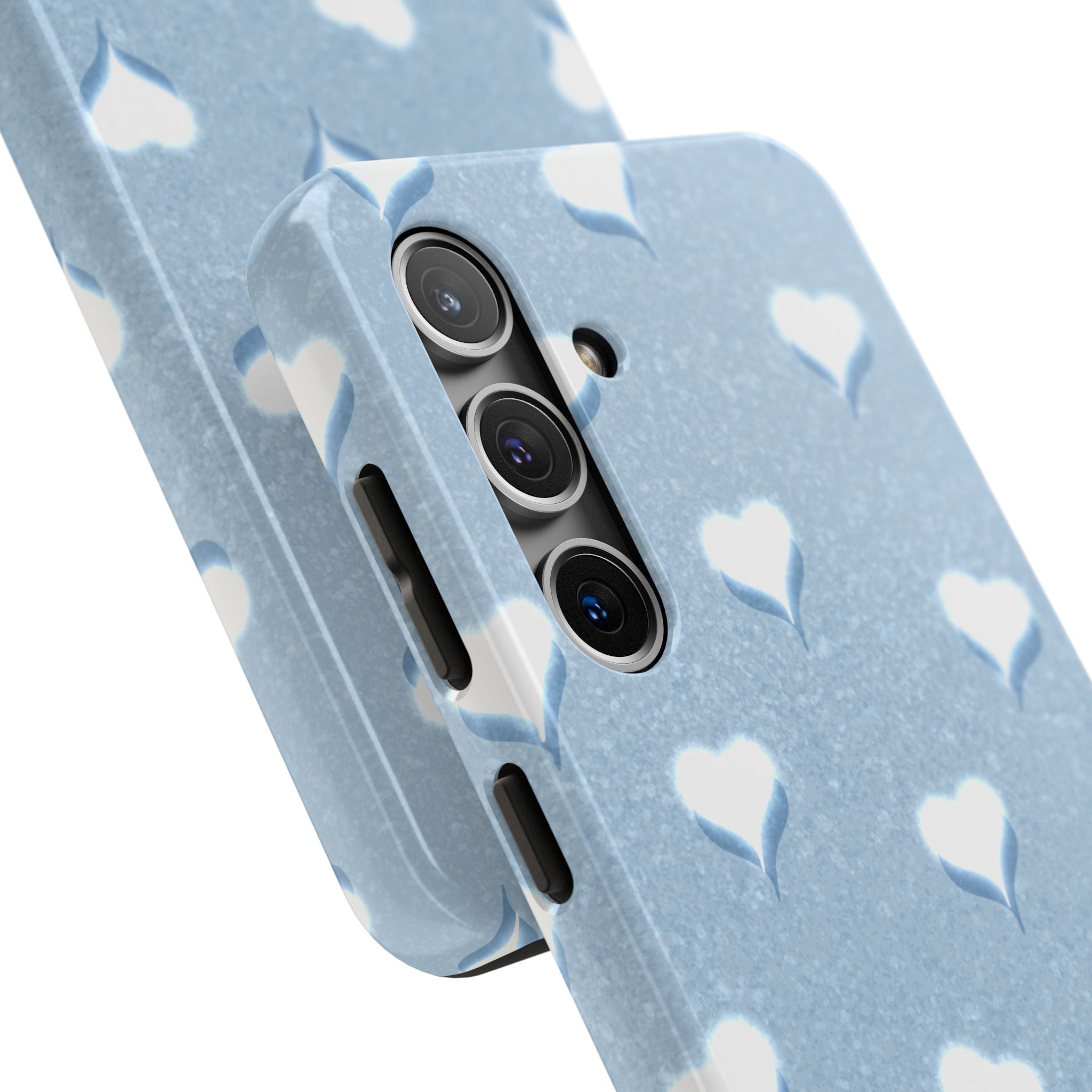Blush Heart Glow – Soft Sky Blue Tough Samsung Case