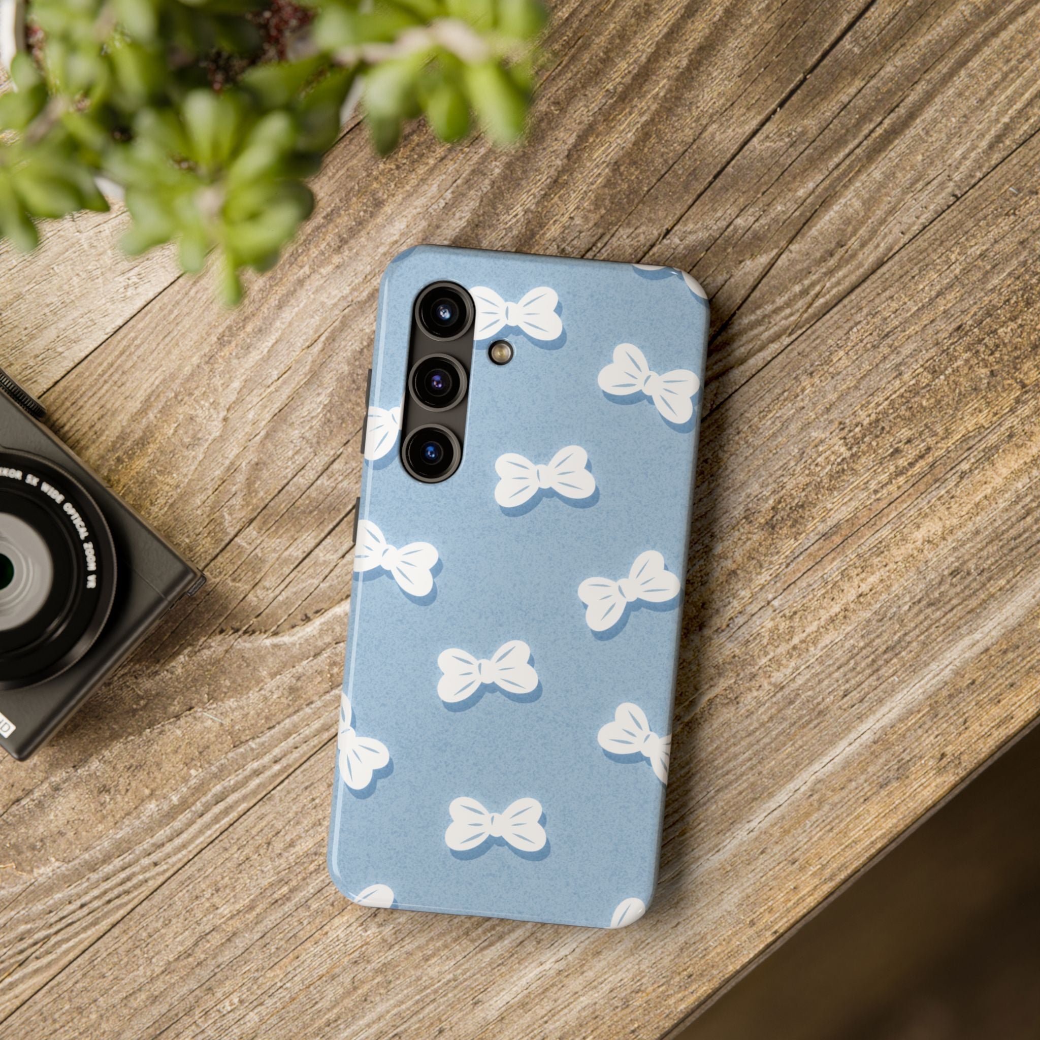 Bow Babe – Soft Sky Blue Tough Samsung Case