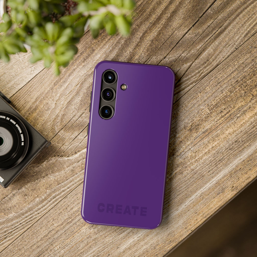 "CREATE" Purple Power Hues Tough Samsung Case