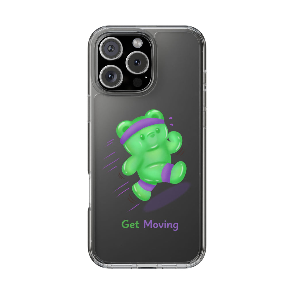 "Get Moving"  Gummy Life Clear Phone Case