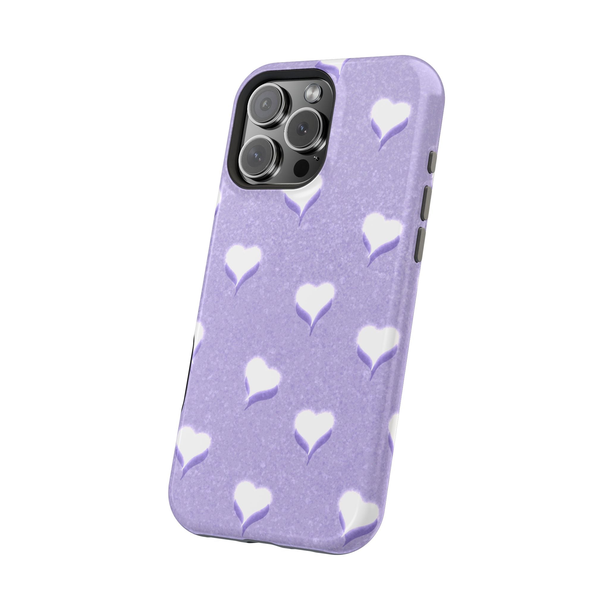 Blush Heart Glow – Soft Lilac MagSafe iPhone Case