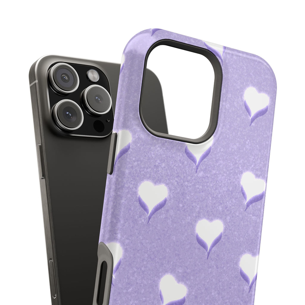 Blush Heart Glow – Soft Lilac MagSafe iPhone Case