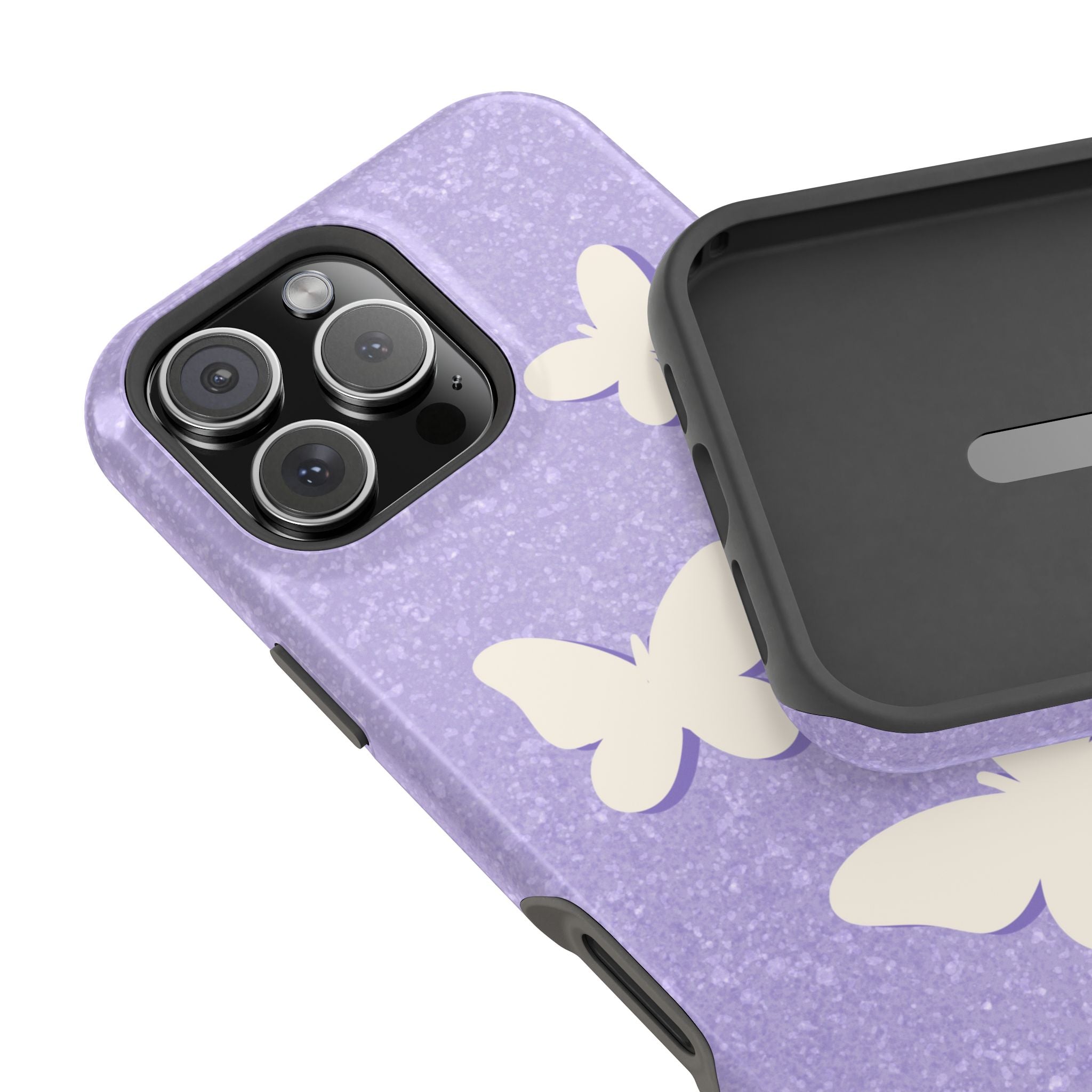 Butterfly Whisper – Lavender MagSafe iPhone Case