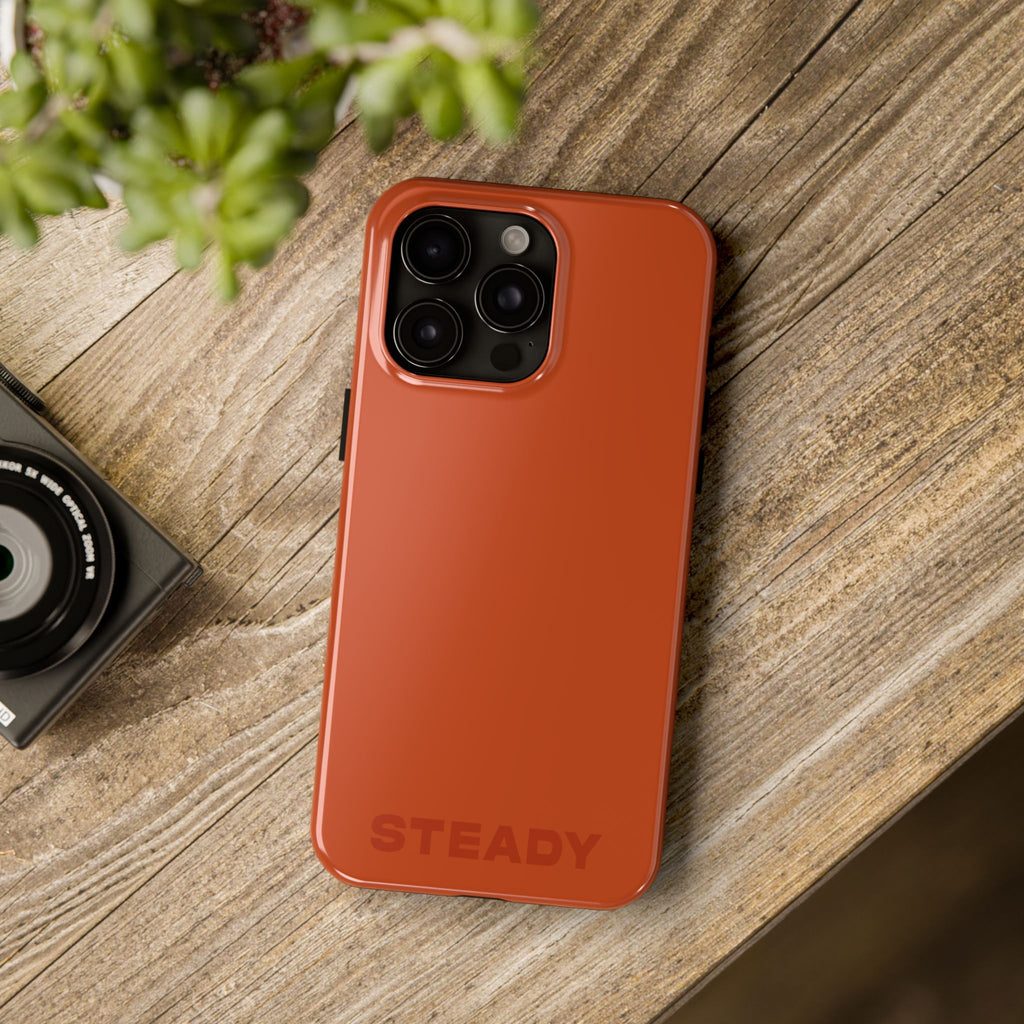 "STEADY" Burnt Orange Power Hues  Tough iPhone Case
