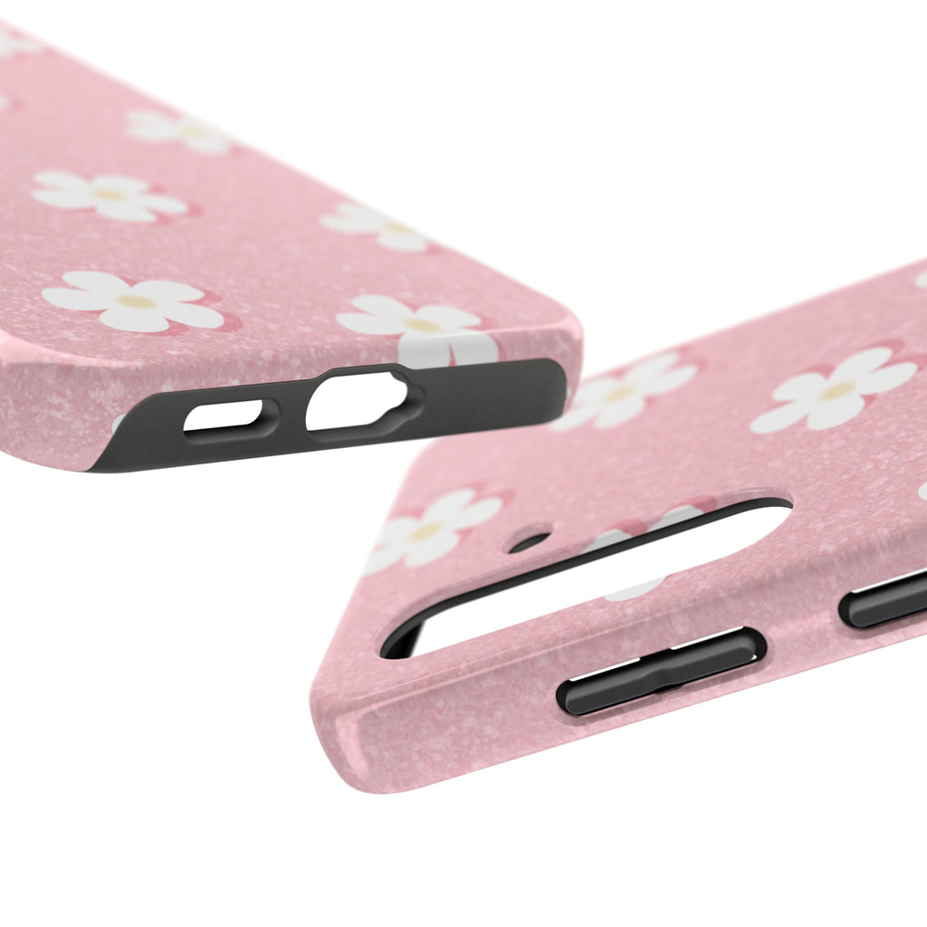 Daisy Daydream – Light Scatter Blush Pink Tough Samsung Case