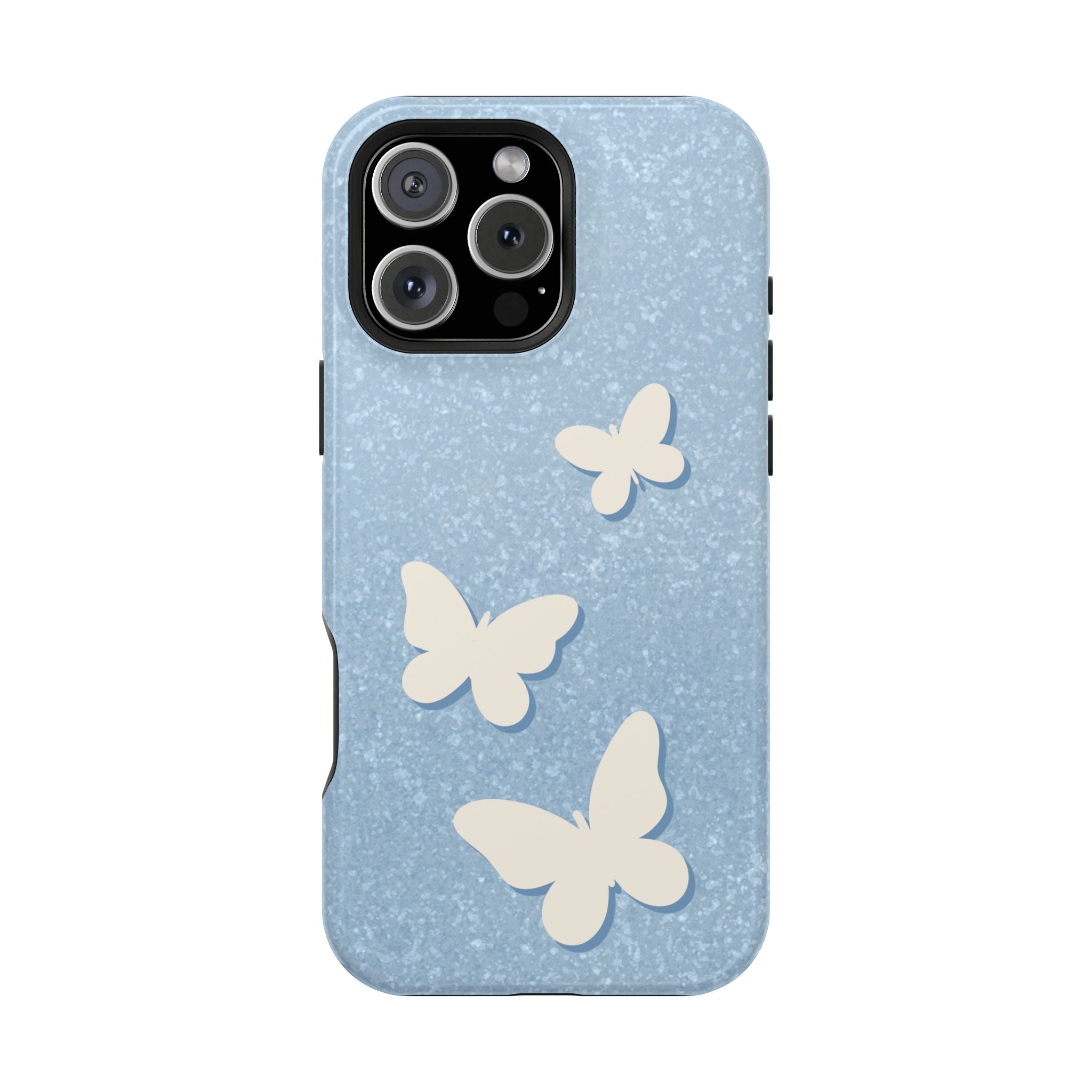Butterfly Whispers MagSafe iPhone Case - Blue