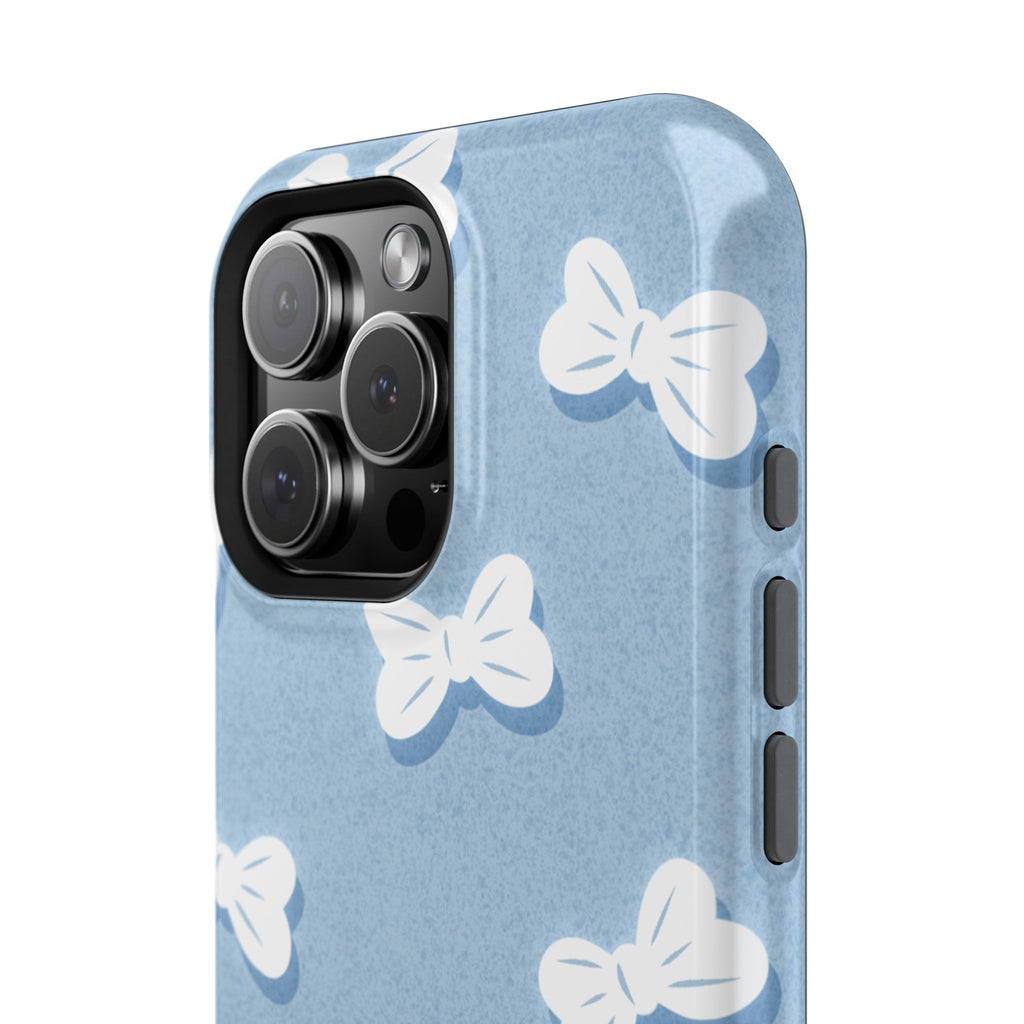 Bow Babe – Soft Sky Blue MagSafe iPhone Case