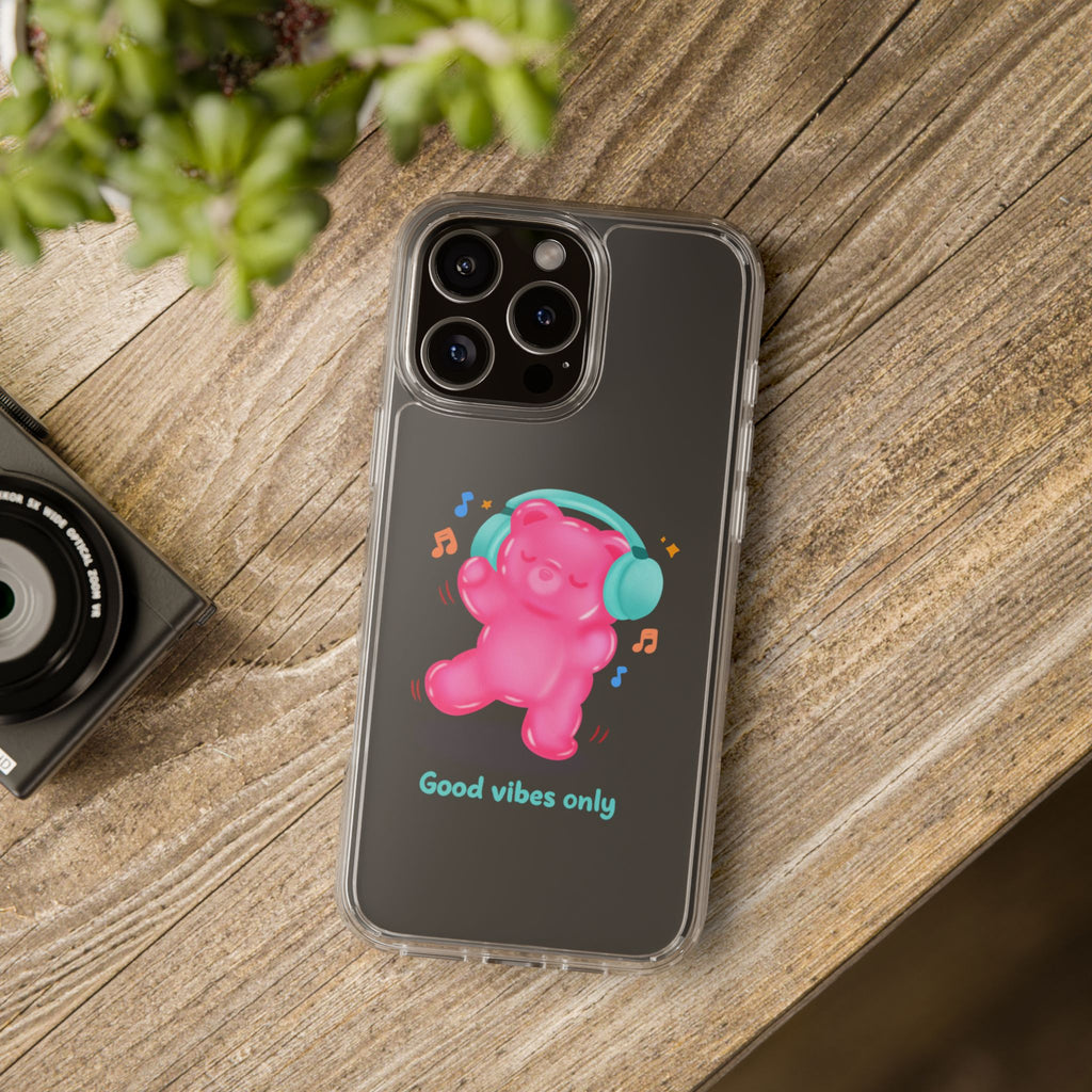 "Good Vibes Only" Gummy Life Clear Phone Case