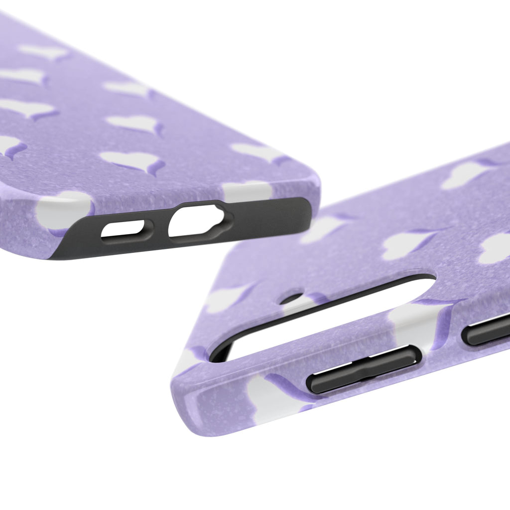 Blush Heart Glow – Soft Lilac Tough Samsung Case