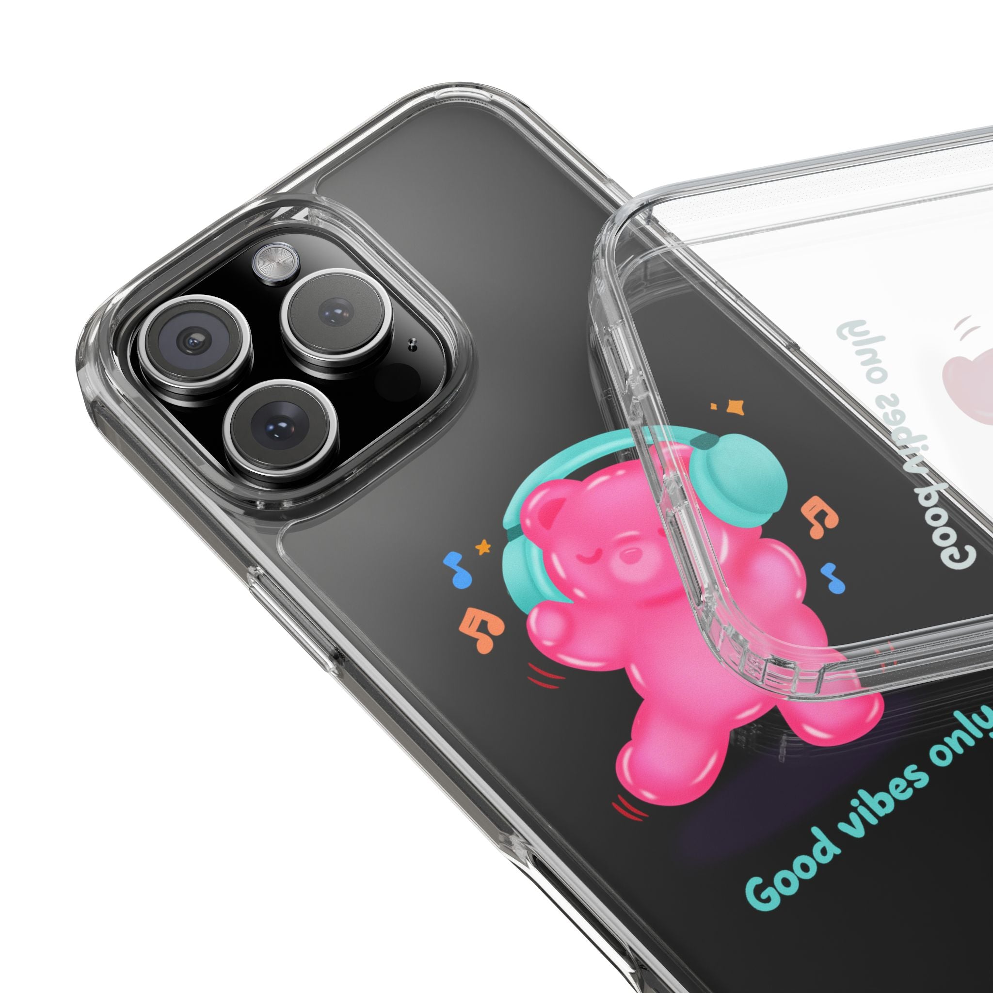 "Good Vibes Only" Gummy Life Clear Phone Case