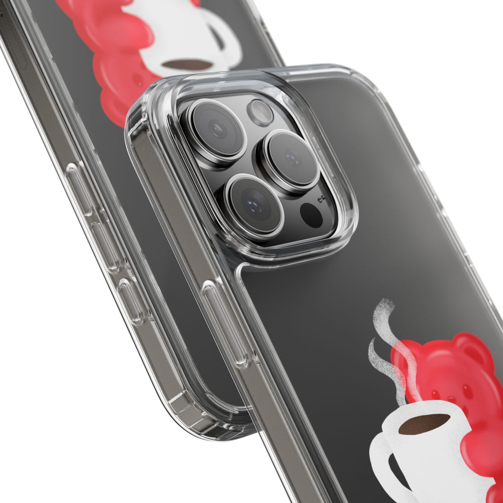 "But First Coffee" Gummy Life Clear Phone Case