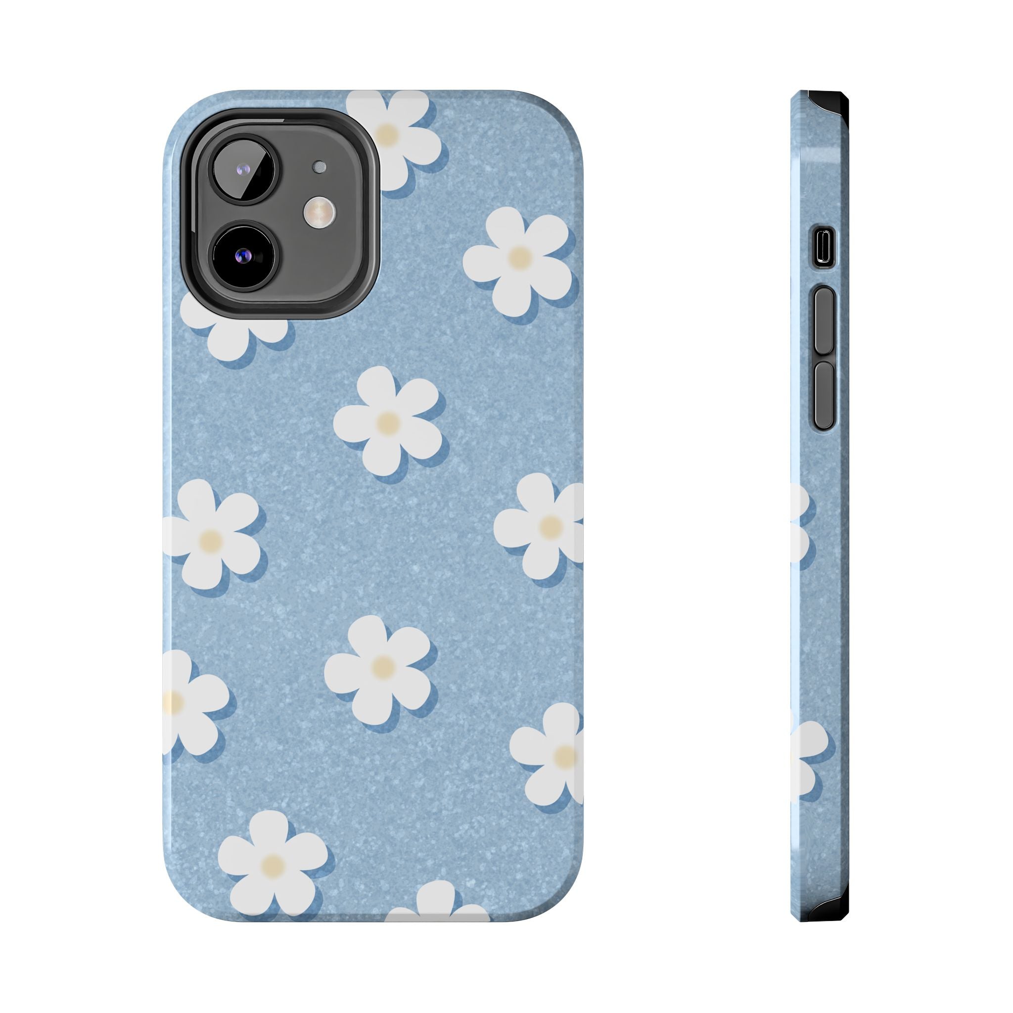 Daisy Daydream – Light Scatter Sky Blue Tough iPhone Case