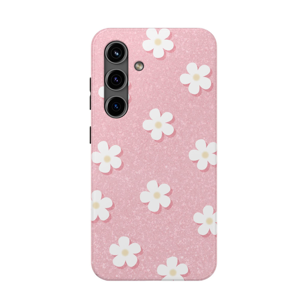 Daisy Daydream – Light Scatter Blush Pink Tough Samsung Case