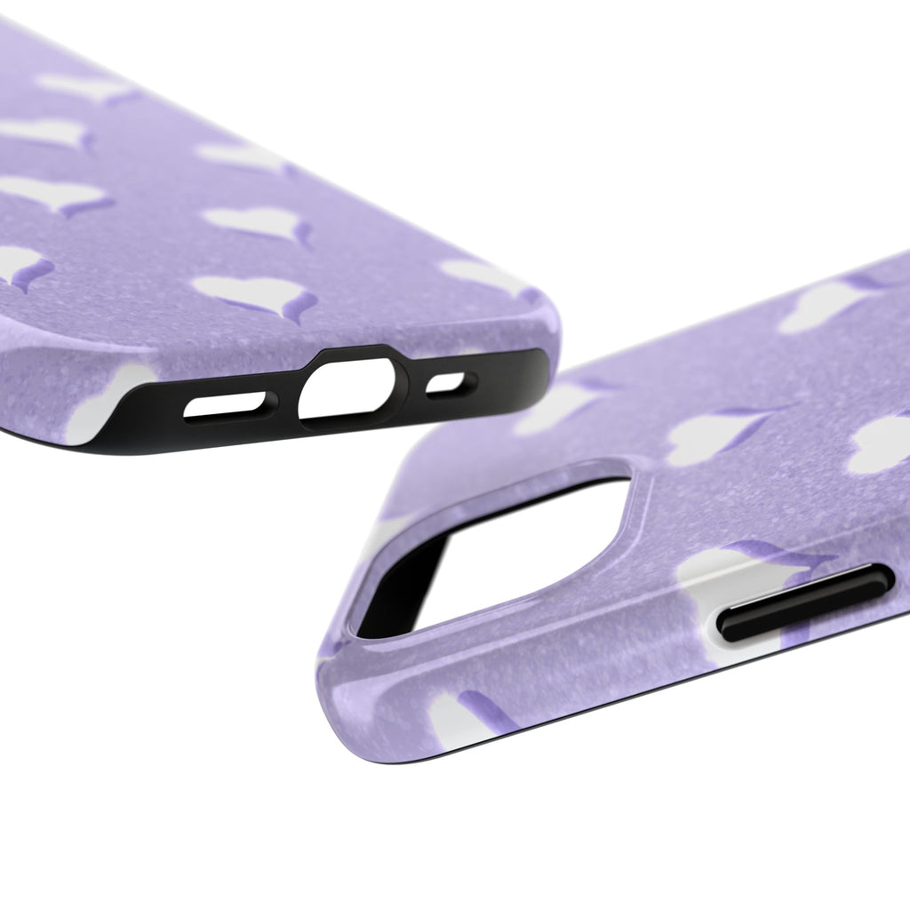 Blush Heart Glow – Soft Lilac Tough iPhone Case
